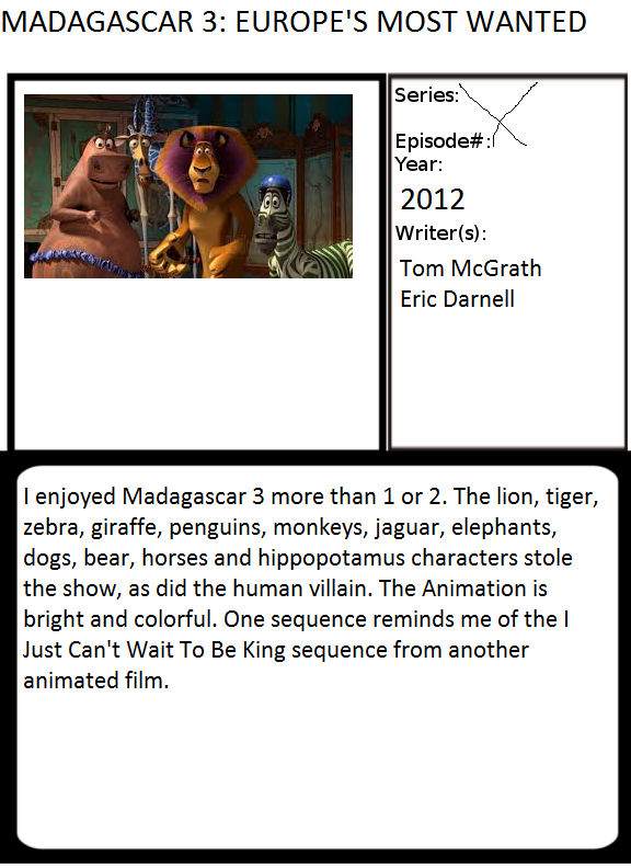 Madagascar Color Script 1001 Animations Madagascar 3 by Gojirafan1994 on DeviantArt