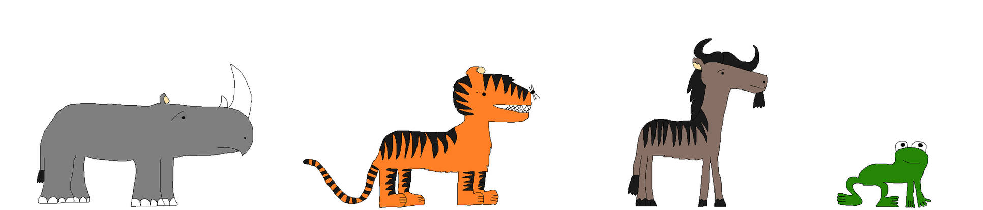 Animal Line Up 2 by Gojirafan1994 on DeviantArt