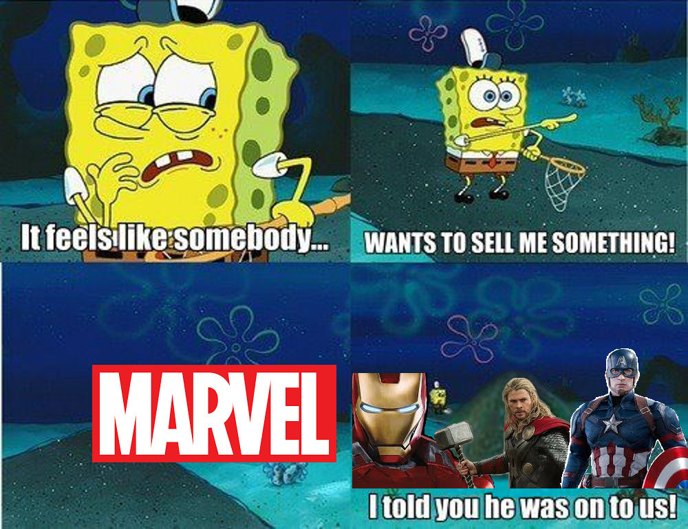 Marvel Sponge Marvel Heroes Want to Sell Spongebob Something by Gojirafan1994 on ...