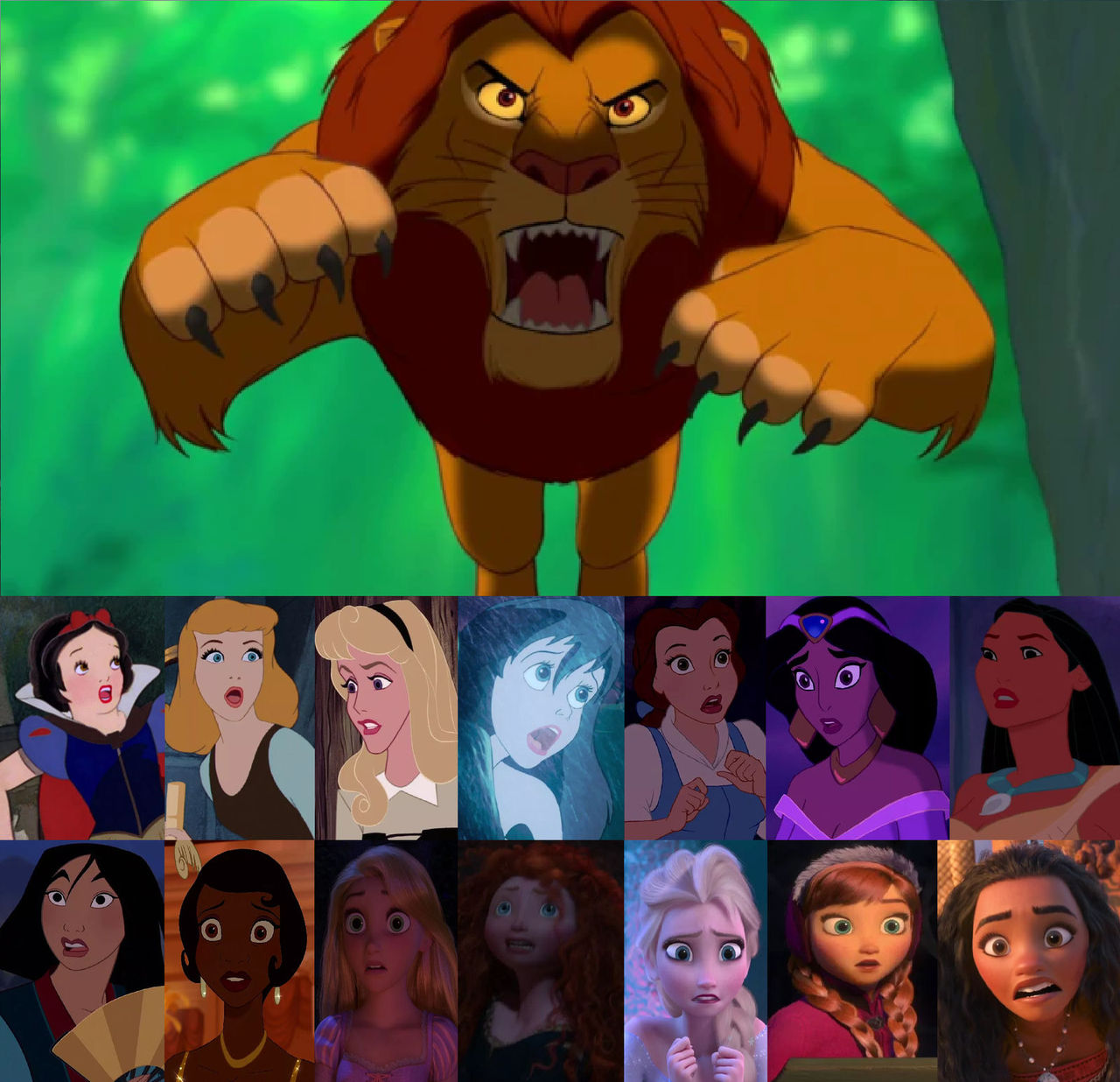 Disney Princesses React Simba by Gojirafan1994 on DeviantArt