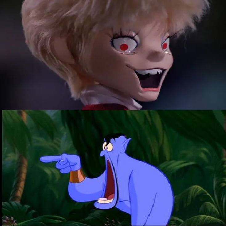 Genie Scared of Mag the Hag by Gojirafan1994 on DeviantArt