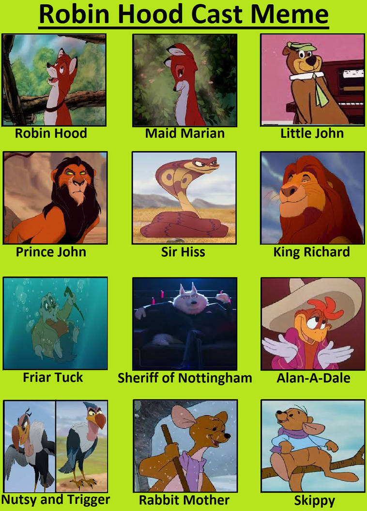 My Robin Hood Cast by Gojirafan1994 on DeviantArt