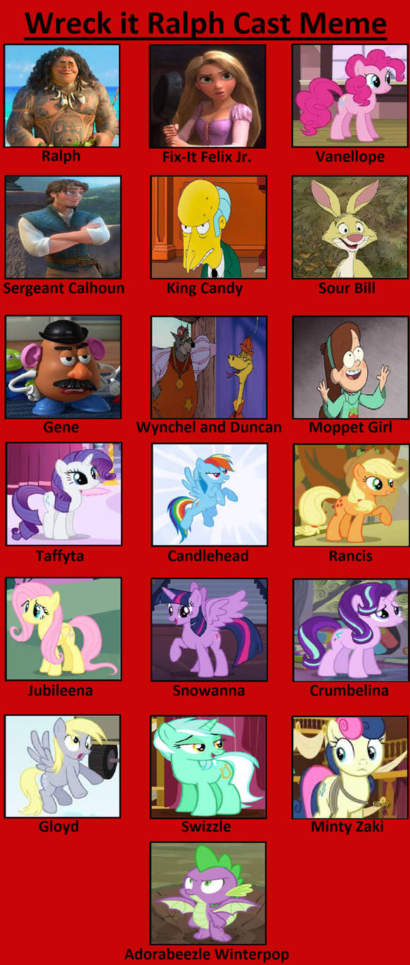 My Wreck It Ralph Cast by Gojirafan1994 on DeviantArt