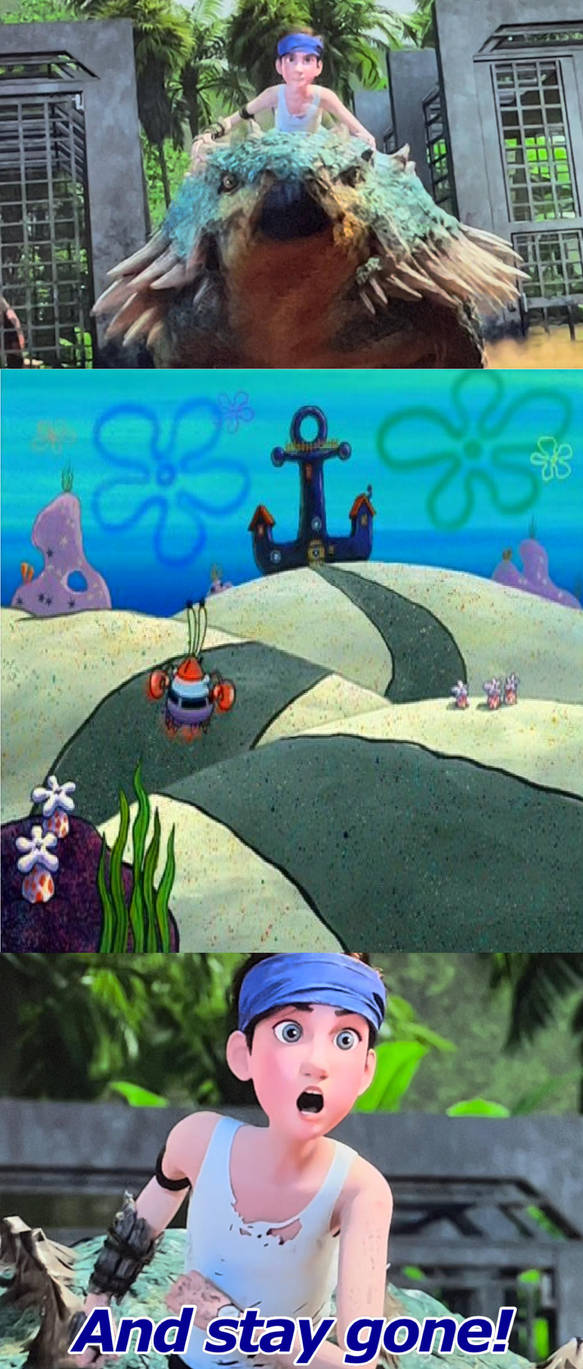 Ben and Bumpy Chase Mr. Krabs Off by Gojirafan1994 on DeviantArt