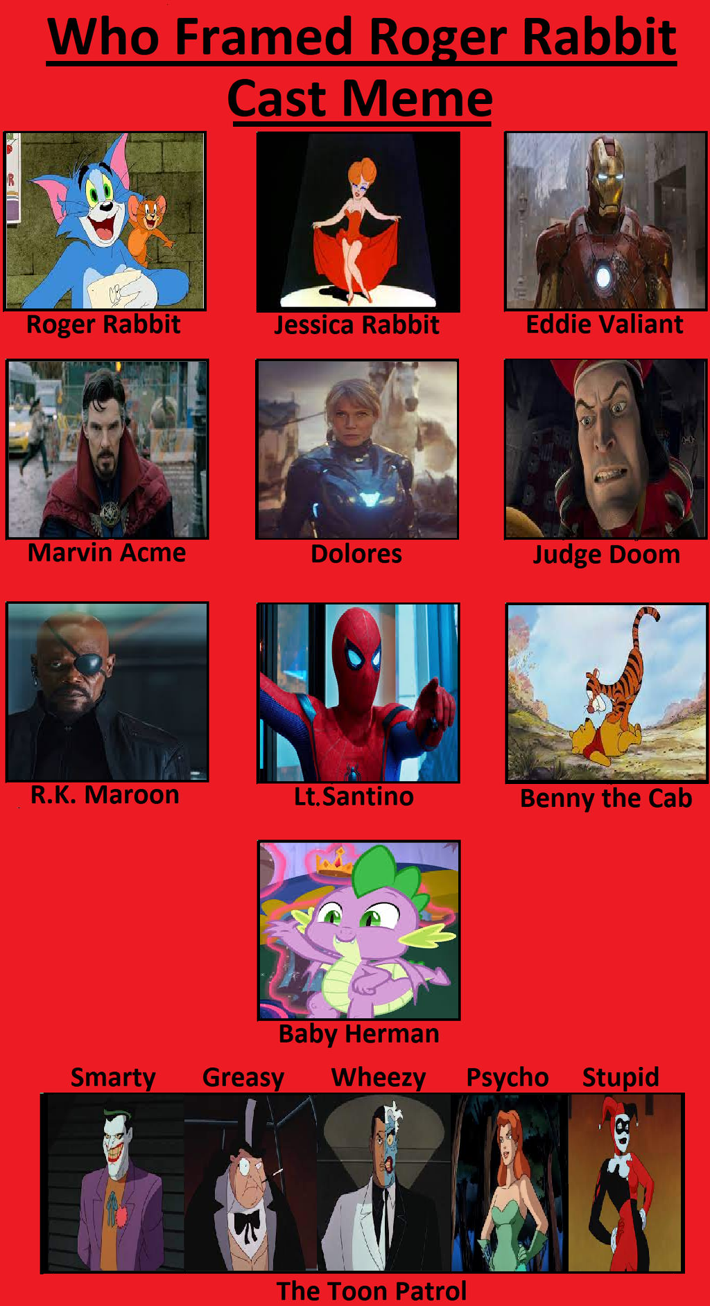 My Roger Rabbit Cast by Gojirafan1994 on DeviantArt