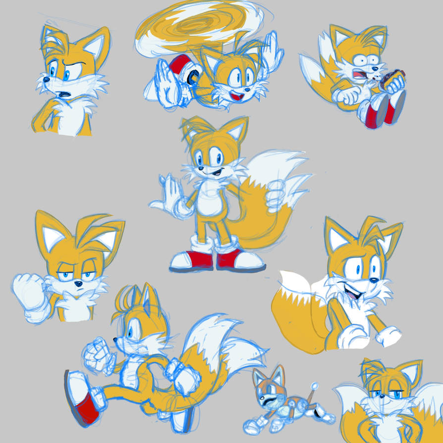 Miles Tails Prower sketches by GinaCz on DeviantArt
