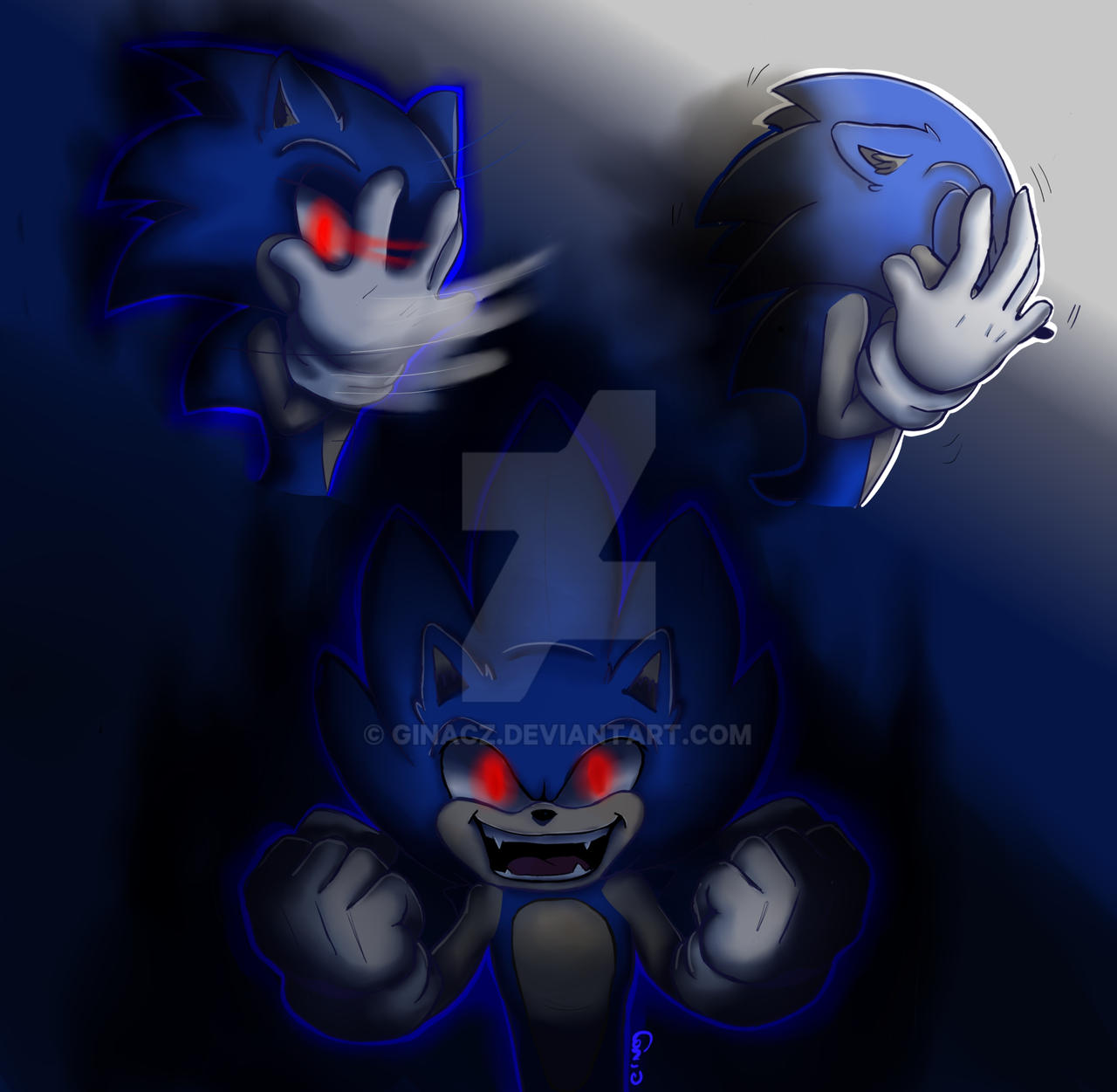 The Dark Sonic by ByGhostEduard on DeviantArt