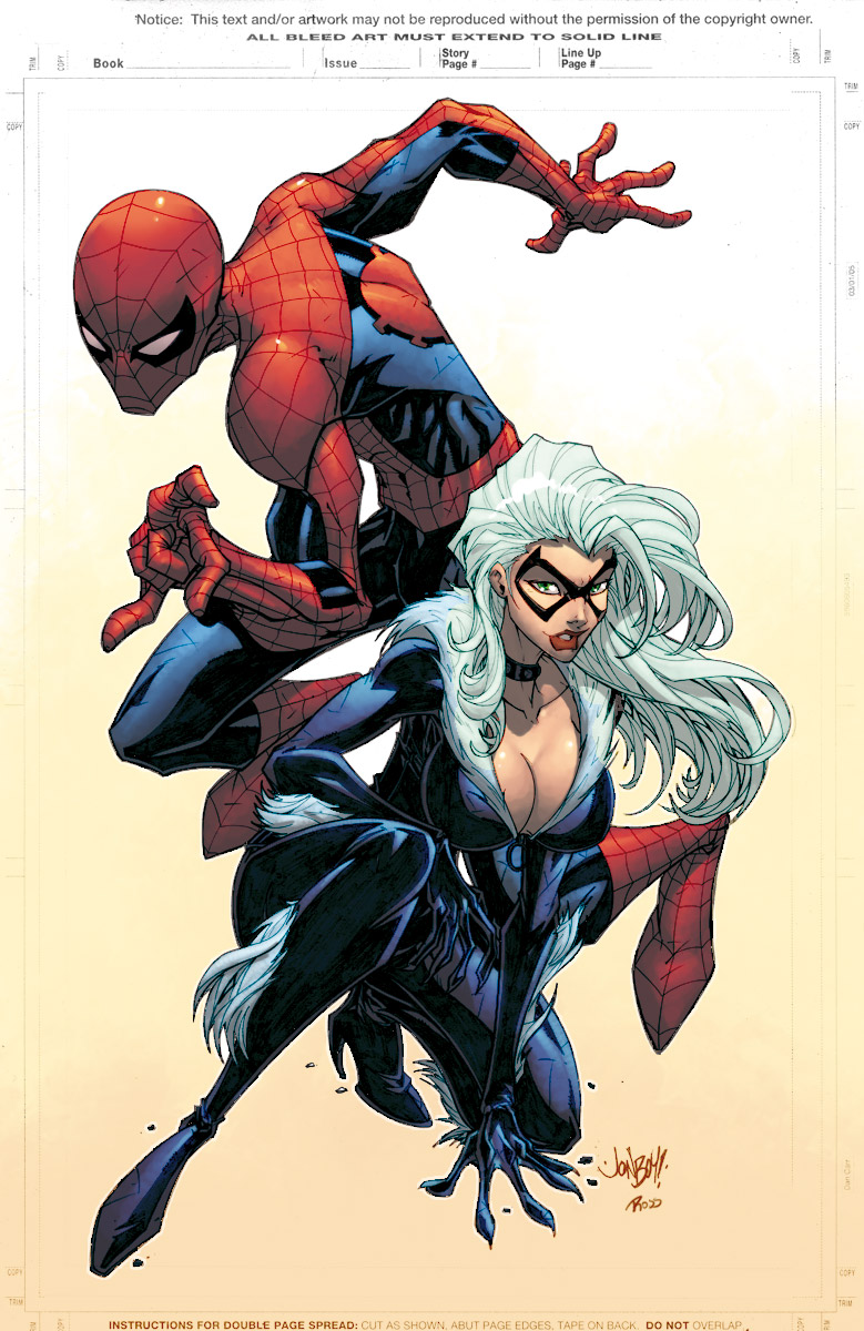 Spidey + Black Cat by JonBoy