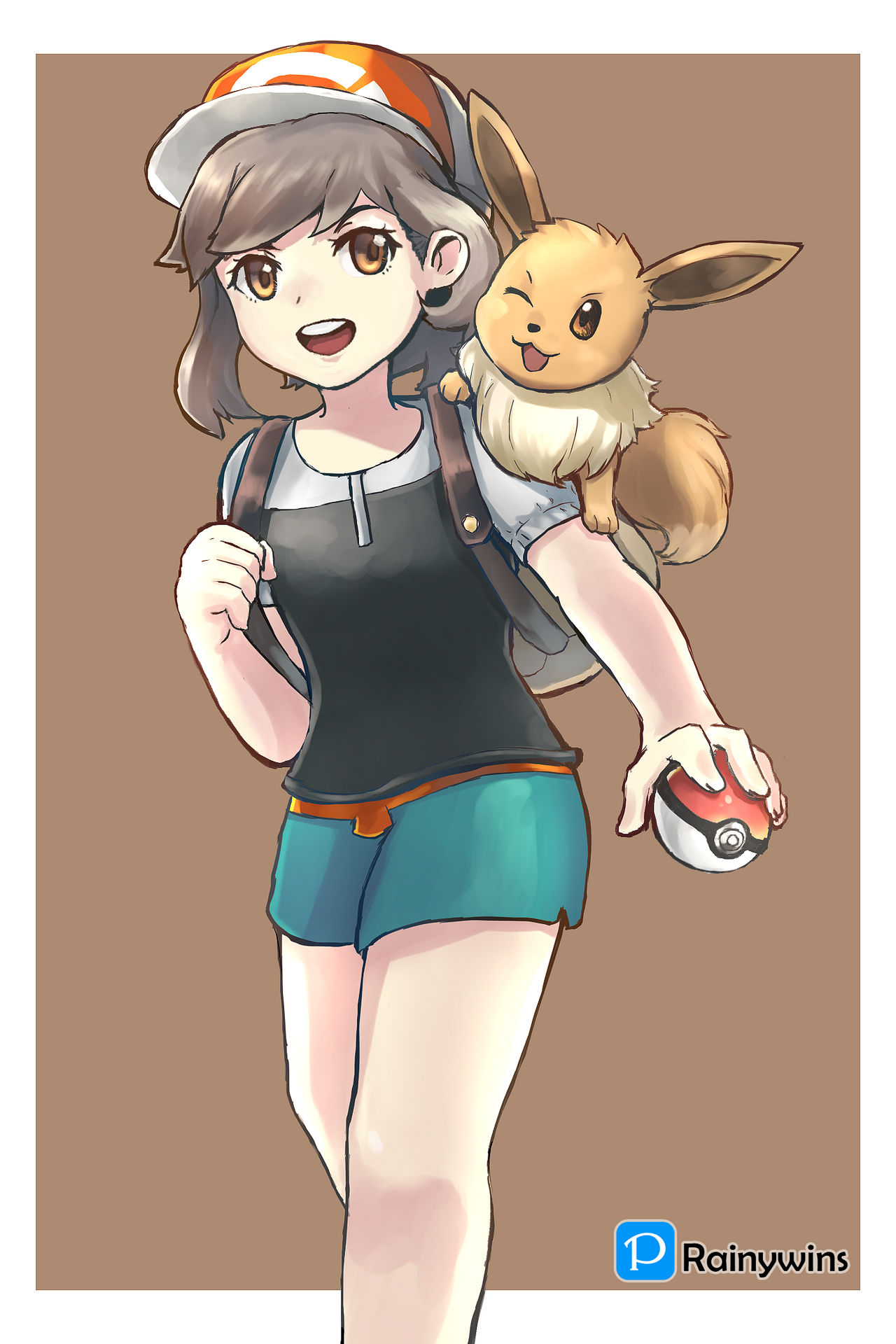Pokemon let's go eevee by rainywins on DeviantArt