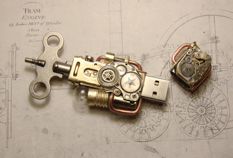 Steampunk USB flash drive by cybercrafts on DeviantArt