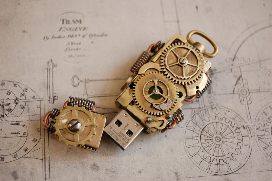 Retrofuturistic USB Flash drive by cybercrafts on DeviantArt