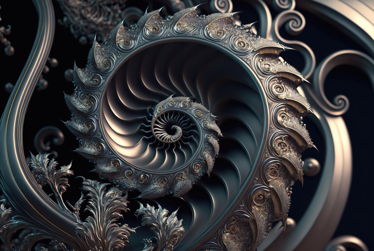 Fractal Fibonacci Spiral by FractaliciousAI on DeviantArt
