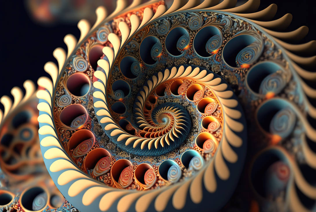 Fractal Fibonacci Spiral by FractaliciousAI on DeviantArt