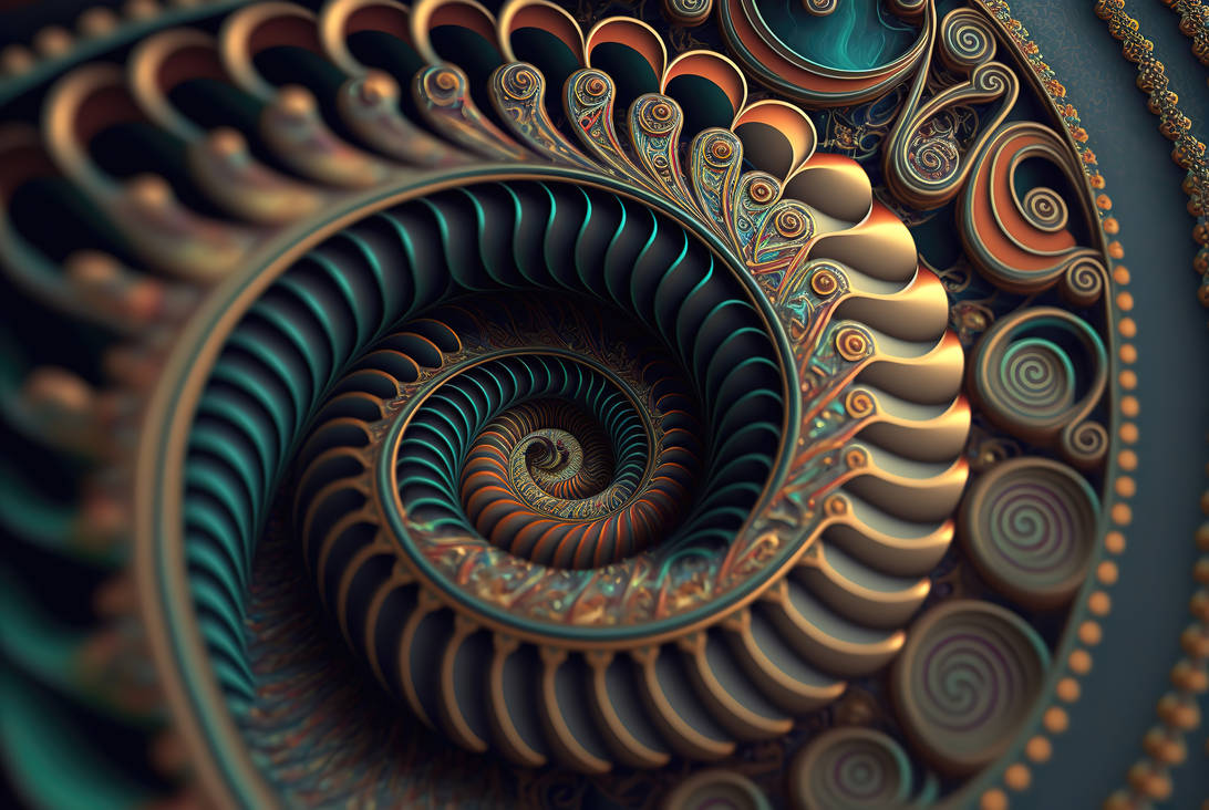 Fractal Fibonacci Spiral by FractaliciousAI on DeviantArt