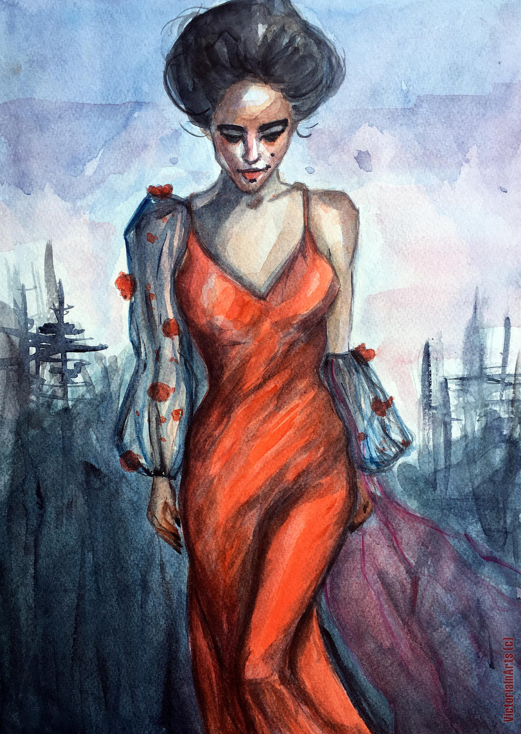 Deviantart 1.red lady in red by VictoriaInArts on DeviantArt