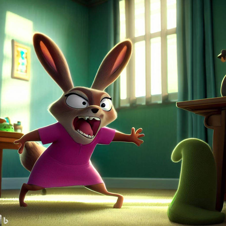 Stunned Rabbit hysterically frightened rabbit by Asenstiven on DeviantArt