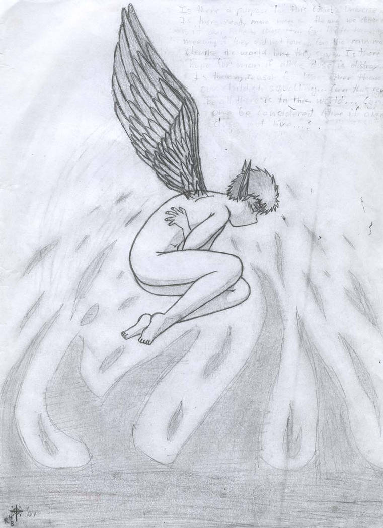 Falling Angel with poem by zeekhellsing on DeviantArt