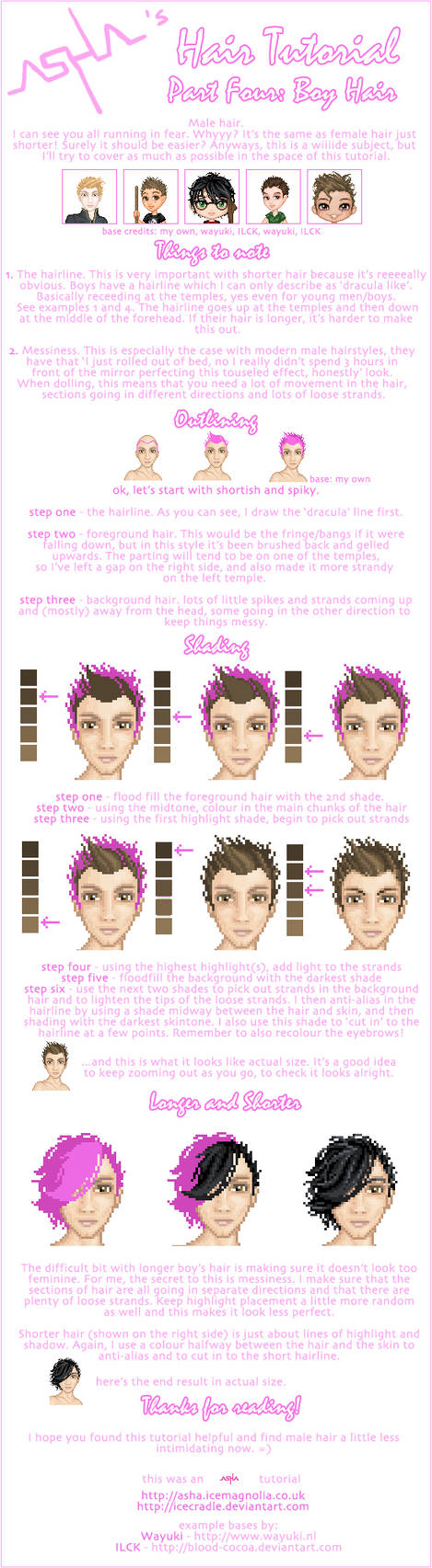 Asha's Hair Tutorial 4 - boys by Icecradle