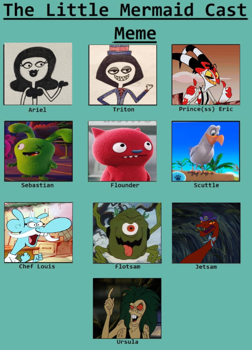 My Little Mermaid Cast Meme By LovesickPearl On DeviantArt My little mermaid cast meme by lovesickpearl on deviantart