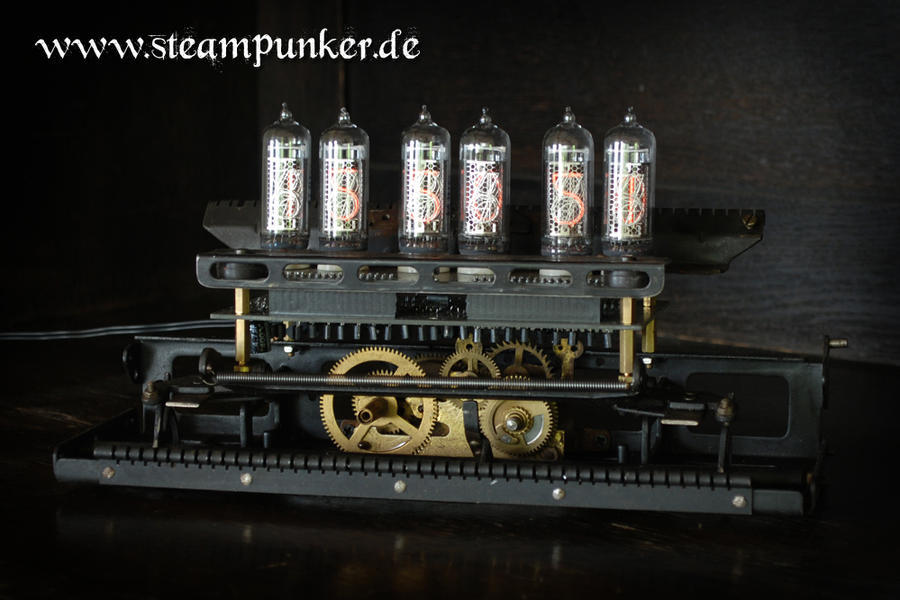 steampunk nixie clock roehrenuhr uhr