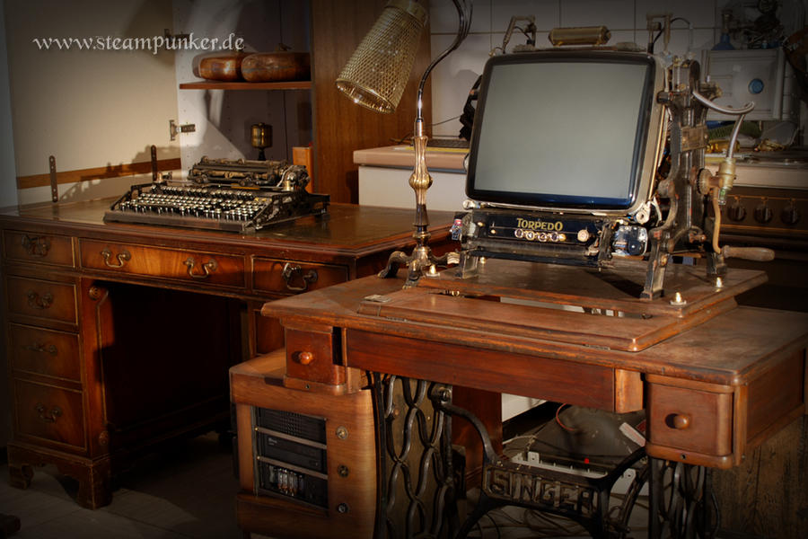 Steampunk Workstation Pc Display Mouse By Steamworker