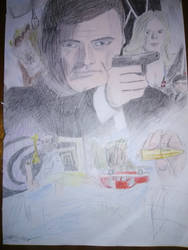 The Man With The Golden Gun poster (hand drawn) by TCF1138
