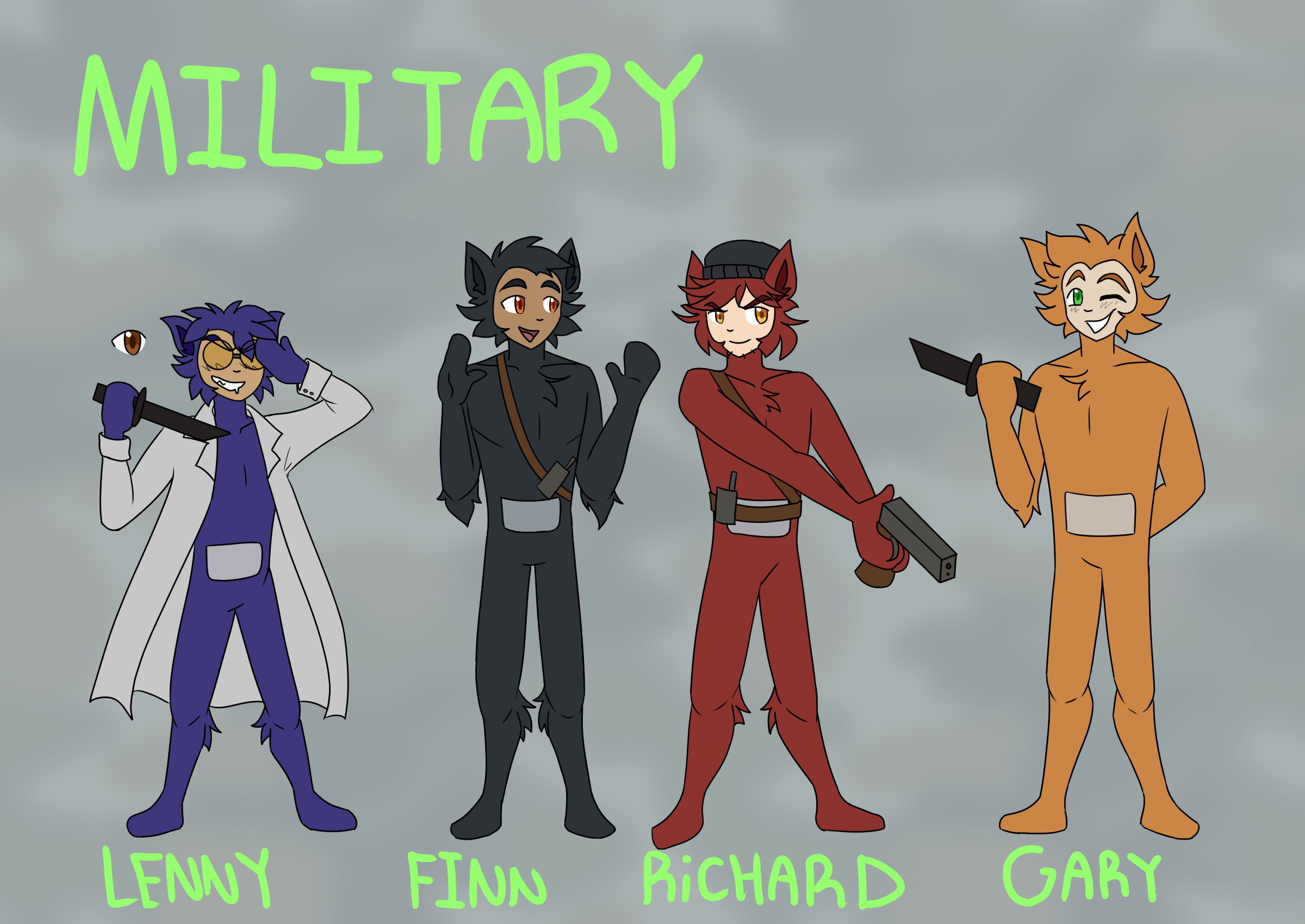Slendytubbies 3 AU - Miles' Squad Military by Cowffarts on DeviantArt