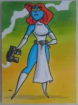Mystique sketch card commission