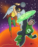 Hawkgirl vs Green Lantern