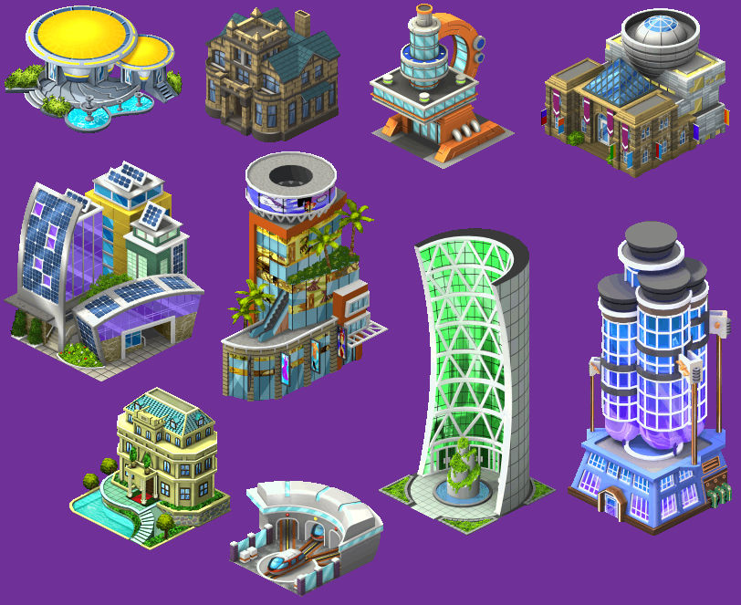 More Pokemon Buildings by shugartits on DeviantArt