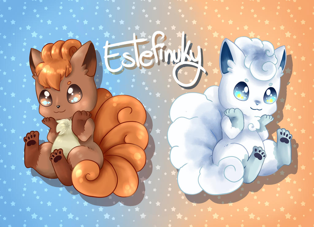 Vulpix and Vulpix Alola .: acrylic charm :. by Estefinuky on DeviantArt