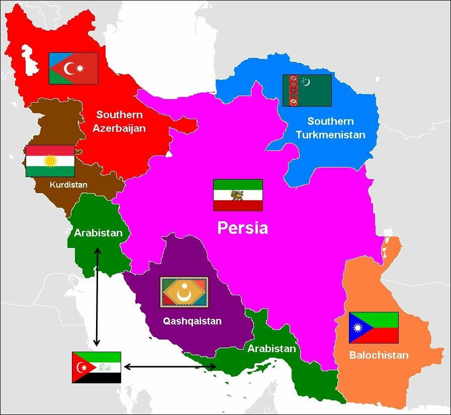 Какой народ относится к иранской группе. Этническая карта народов Ирана. Развал Ирана карта. Этнический состав Ирана на карте. Распад Ирана карта.