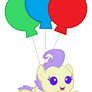 Cream Puff is Flying with Balloons