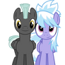 Thunderlane and Cloudchaser in front