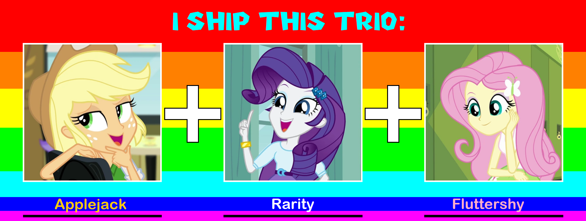 Applejack x Rarity x Fluttershy by 3D4D on DeviantArt Applejack x Rarity x Fluttershy by 3D4D on DeviantArt