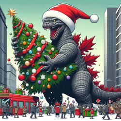 A Happy Godzilla Christmas (2)