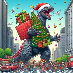 A Happy Godzilla Christmas (3)