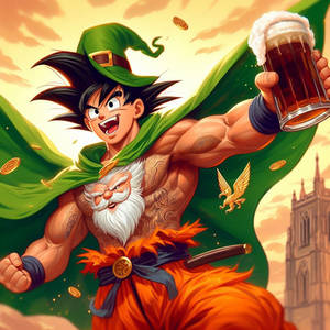 Goku celebrates St. Patrick's Day (3/4)
