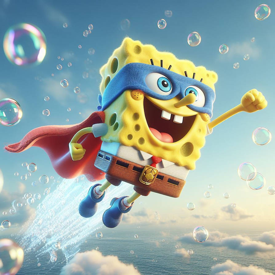 SpongeBob Superhero (1/4) by 3D4D on DeviantArt