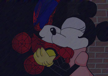 Spider Mouse Infamous Kiss by ClarktoonCrossing