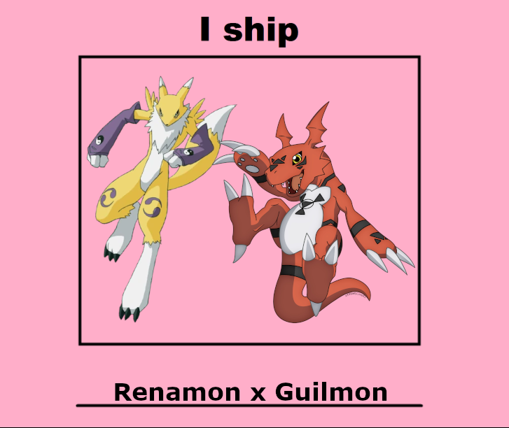Thomson Rennymon I ship Renamon x Guilmon by MadScepticTrooper on DeviantArt