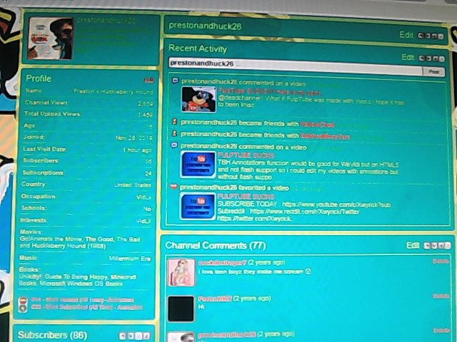 Old YouTube Channel Layout (My Version) Pic 4 of 8 by Blumaster2006 on ...