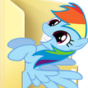 Custom Rainbow Dash folder icon