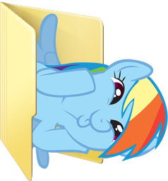 Custom Rainbow Dash folder icon (WHY WUB WOO)