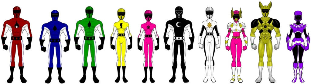 Power rangers elemental force full team by jcsj1995 on DeviantArt