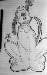 Pluto Disney Traditional art