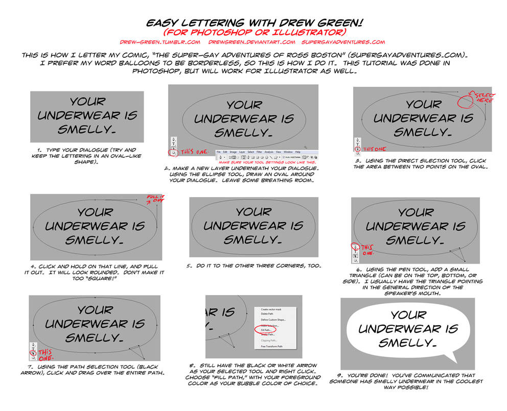 Basic Comic Lettering Tutorial by DrewGreen on DeviantArt