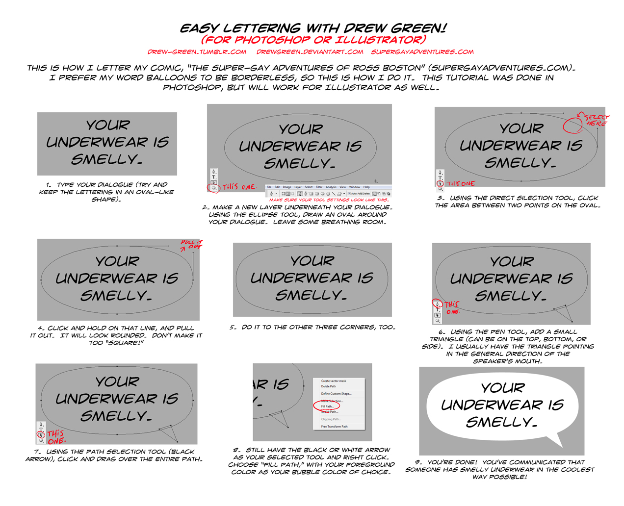 Basic Comic Lettering Tutorial by DrewGreen