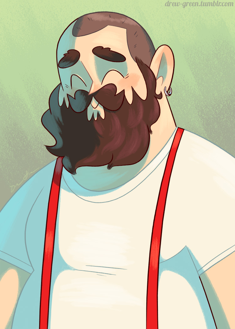 Burly Suspenders Guy by DrewGreen