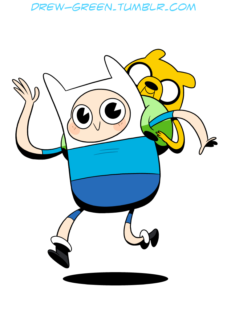 Finn and Jake Commission Example by DrewGreen